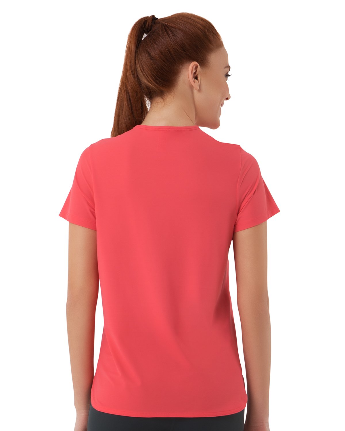 Smooth and Seamless Fitness T-shirt - Flamingo Pink