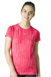 Round Neck Sports T-Shirt - Teaberry Color