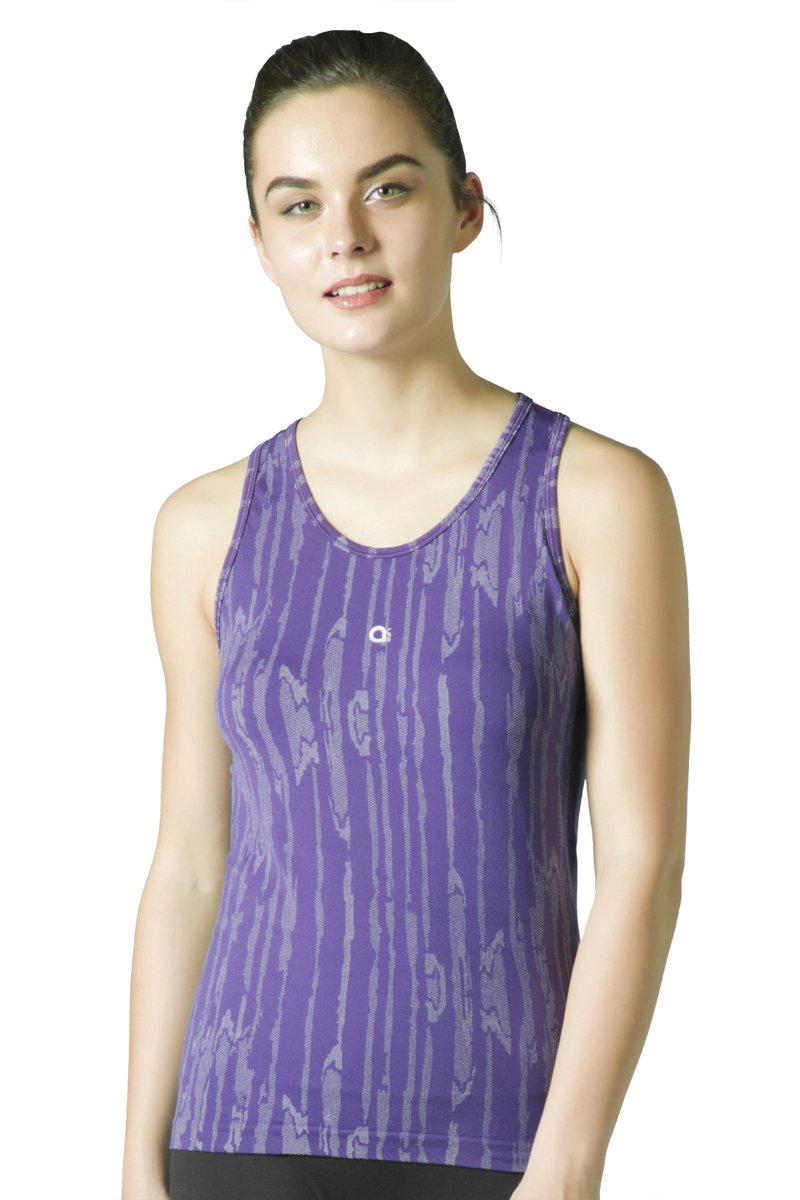 Round Neck Sports Tank Top - Petunia - Image 1 of 4
