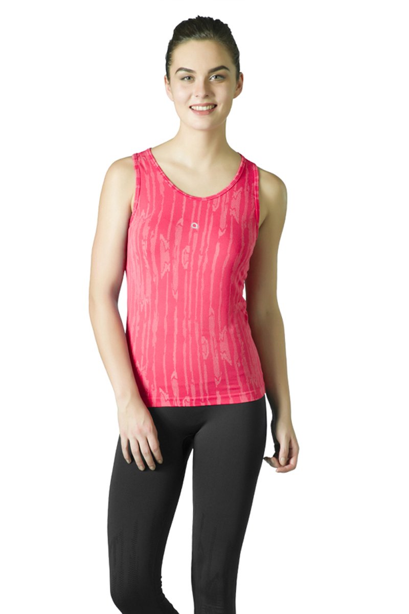 Round Neck Sports Tank Top - Teaberry
