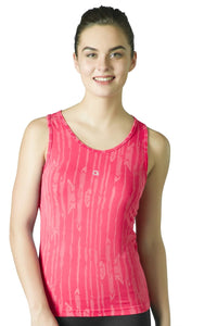 Round Neck Sports Tank Top - Teaberry - color option