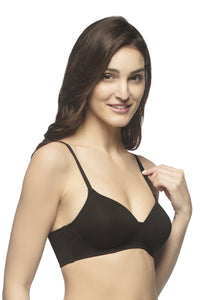 Carefree Casuals Padded Non-Wired T-Shirt Bra - Black - color option