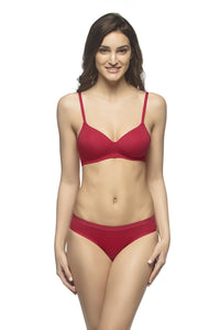 Carefree Casuals Padded Non-Wired T-Shirt Bra - Crimson thumbnail 4