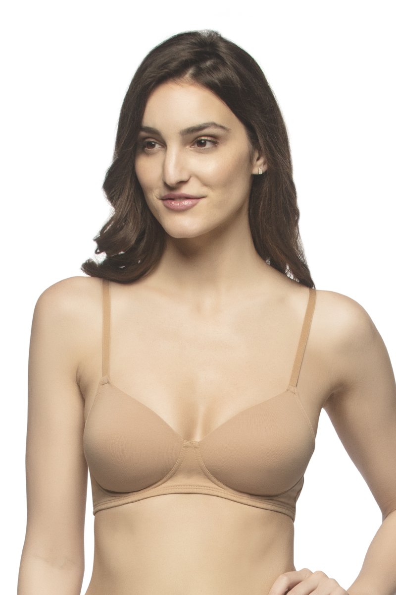 Carefree Casuals Padded Non-Wired T-Shirt Bra - Sandalwood