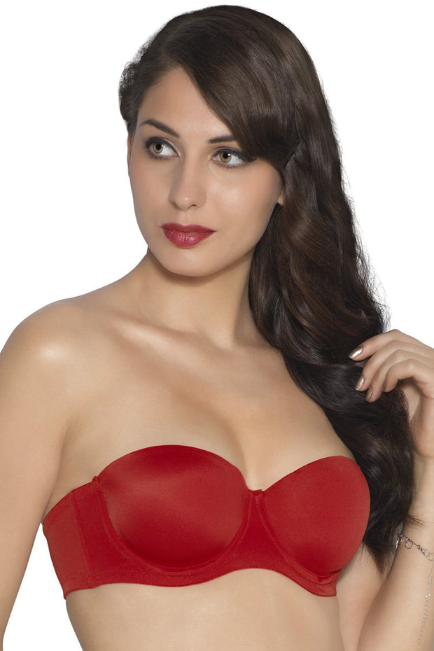 Padded Strapless Multiway Bra - Festive Red Color