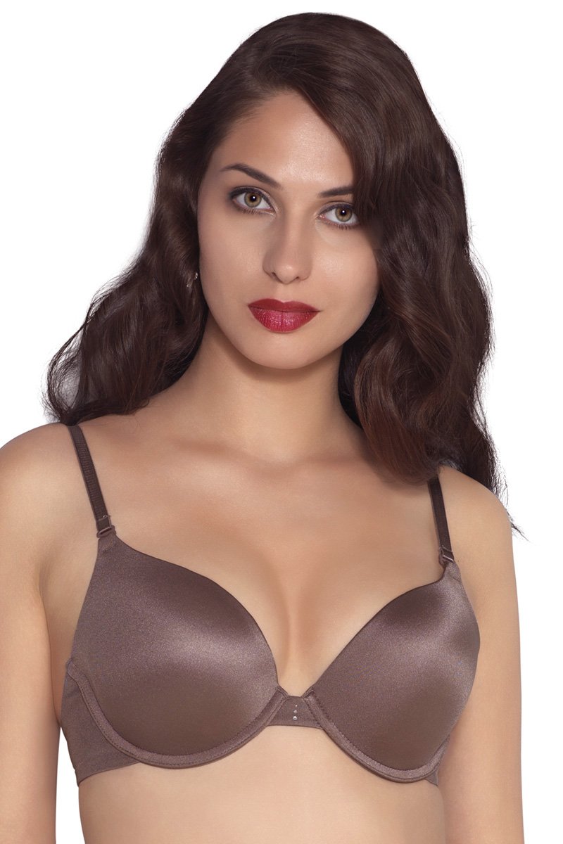 Perfect Lift Padded Wired Push-up Bra - Mushroom Color