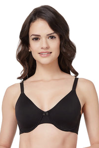 Curvy Support Minimiser Non Padded Wired Bra - Black - color option