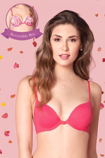 Summer Switch Padded Wired Reversible Bra - Rouge Red Color - Image 1 of 4