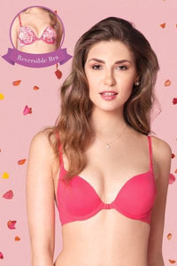Summer Switch Padded Wired Reversible Bra - Rouge Red Color thumbnail 1