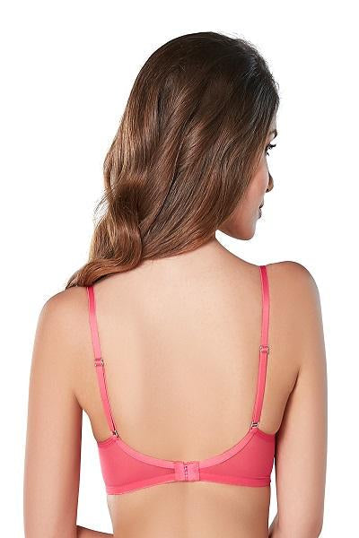 Flawless Padded Wired Full Coverage Bra - Rouge Red - Image 3 of 4