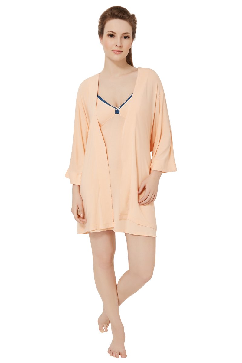 Sweet Interlude Robe - Peach Parfait Color - Image 1 of 4
