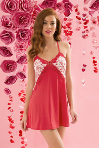 Lovestruck Triangle Cup Chemise - Tomato Puree Color thumbnail 1