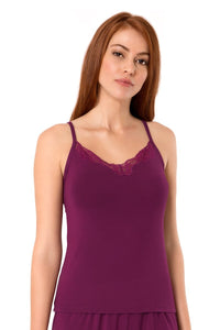 Lace Touch Camisole - Magenta Purple thumbnail 1