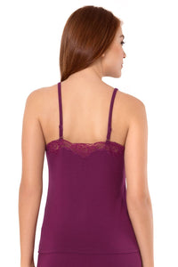 Lace Touch Camisole - Magenta Purple thumbnail 3
