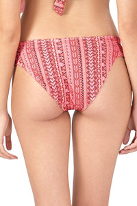 Side Ruched Swim Bottom - Coral Pr thumbnail 3