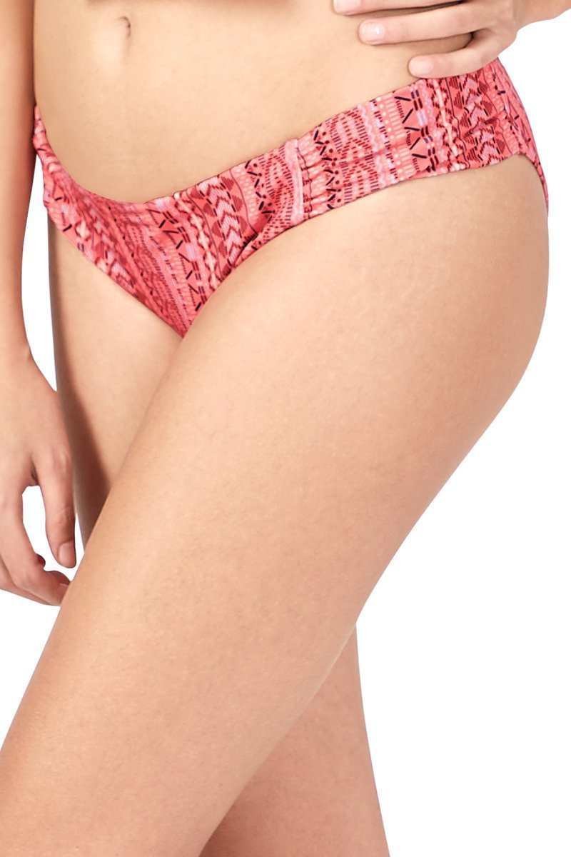 Side Ruched Swim Bottom - Coral Pr - Image 2 of 4