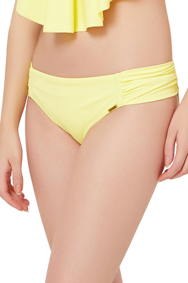 Side Ruched Swim Bottom - Lemonade - Image 3 of 4