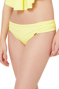 Side Ruched Swim Bottom - Lemonade thumbnail 3