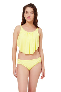 Side Ruched Swim Bottom - Lemonade thumbnail 4