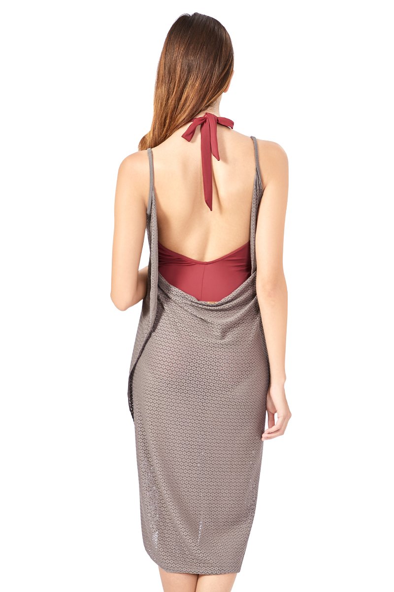 Cross Over Swim Cover Up - Mineral