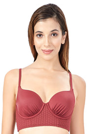 Swim Longline Bandeau - Dragon Red Color