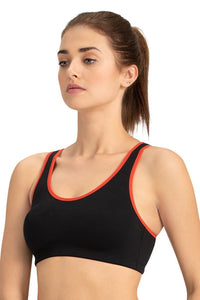 Medium Impact Non-Padded Non-Wired Racerback Sports Bra thumbnail 2