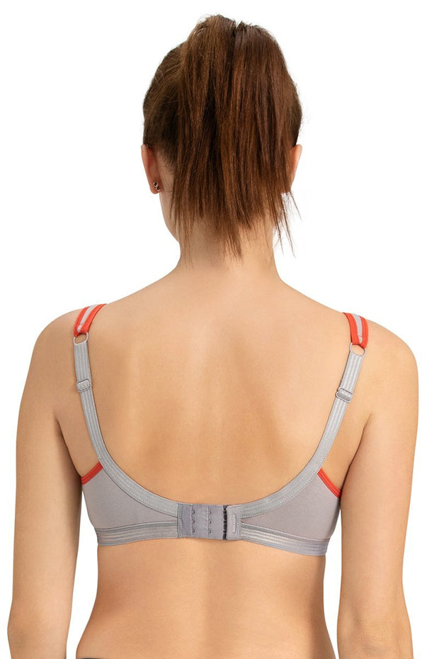 Medium Impact Non-Padded Non-Wired U-Back Sports Bra - Gull-Lava