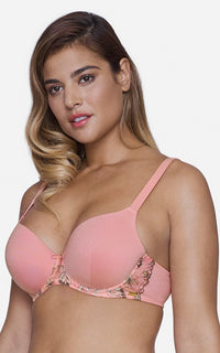 Ultimo Tropical Blossom Padded Wired T-Shirt Bra - Soft Rose thumbnail 2