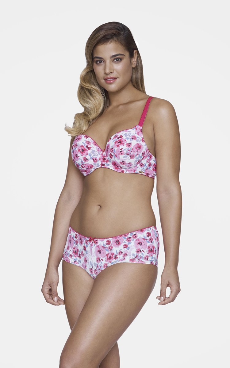 Ultimo Summer Bloom Printed Padded Wired T-Shirt Bra - Cranberry Print