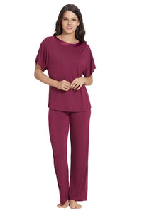 Satin Edge Pyjama Bottom - Rhododendron thumbnail 4