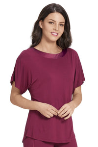 Satin Edge Pyjama Top - Rhododendron thumbnail 2