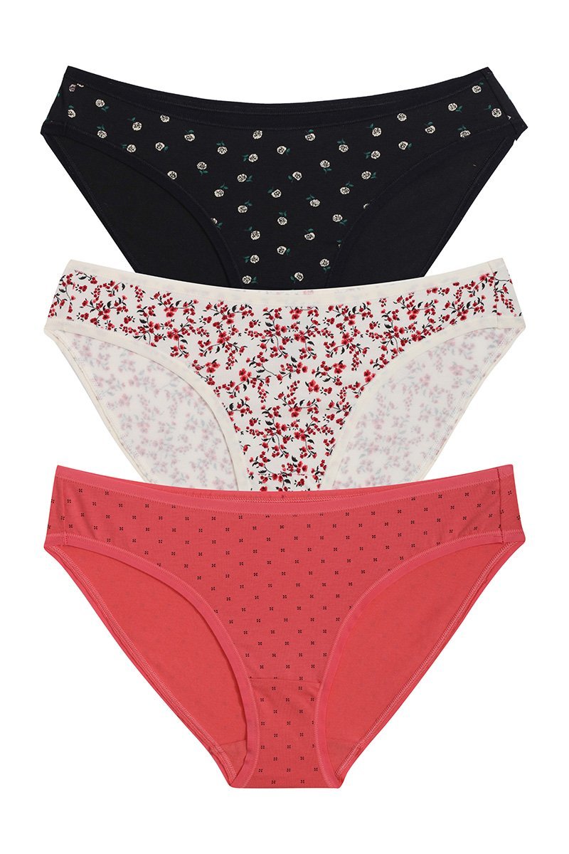 Printed Bikini Panty  (Pack of 3)