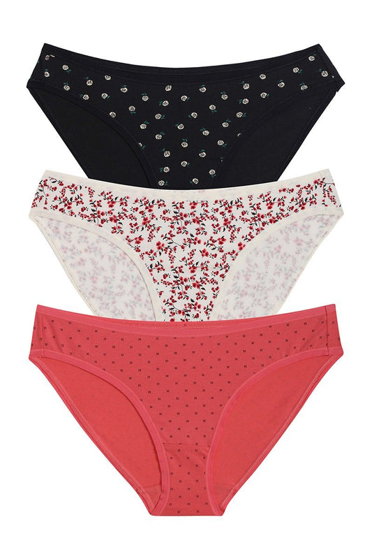 Printed Bikini Panty  (Pack of 3)