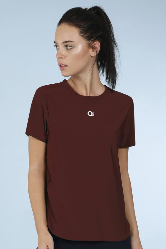 Smooth And Seamless Fitness T-Shirt - Currant