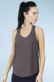 Smooth And Seamless Fitness Tank Top - Lava Stone Color