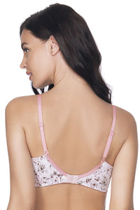 Satin Edge Padded Non-wired T-shirt Bra - Dawn Pink Pr thumbnail 4