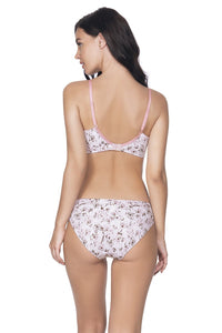 Satin Edge Padded Non-wired T-shirt Bra - Dawn Pink Pr thumbnail 6