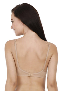 Cotton Casuals Padded Non-Wired Lace T-Shirt Bra - Nude thumbnail 3