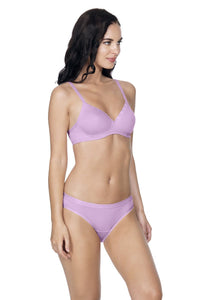 Cotton Casuals Padded Non-Wired Printed T-Shirt Bra - Soft Lilac thumbnail 6