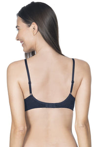 Floral Romance Padded Wired Bra - Black thumbnail 3
