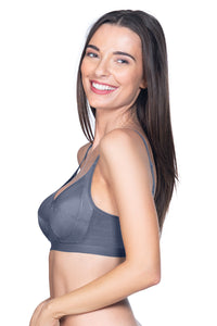 All Day Everyday Non-Padded Non-Wired Bra - Steel Grey thumbnail 3