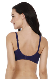 Cool Contour Non-Padded Non-Wired Bra with Aloe Finish - Blue Jewel thumbnail 2