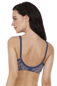 Cool Contour Non-Padded Non-Wired Bra with Aloe Finish - Dark Denim thumbnail 2