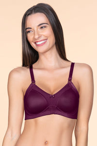 Minimiser Non-Padded Non-Wired Bra - Pickled Beet - color option