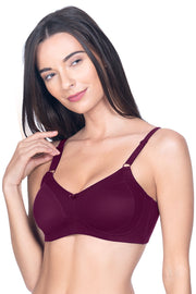 Minimiser Non-Padded Non-Wired Bra - Pickled Beet Color