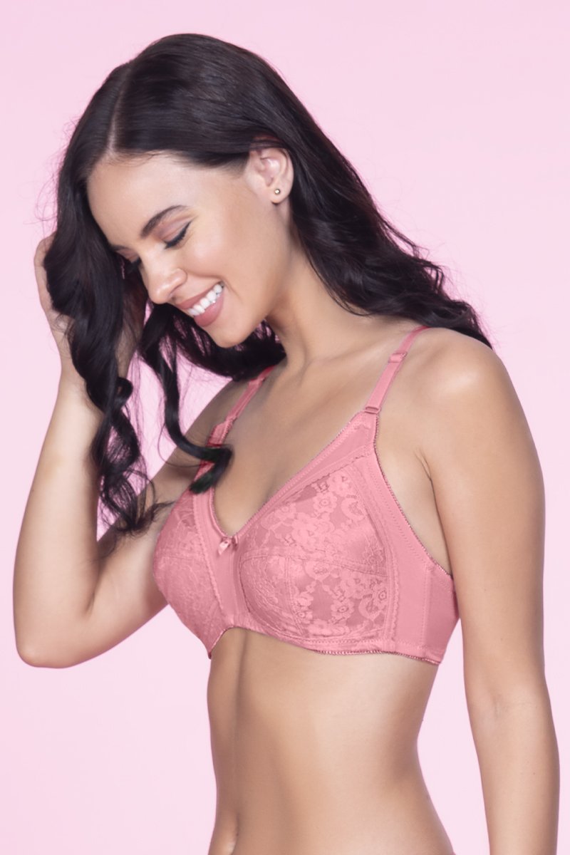 Lace Magic Non Padded Non Wired Bra - Rose Cloud Color