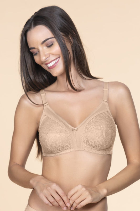Lace Magic Non Padded Non Wired Bra - Sandalwood Color