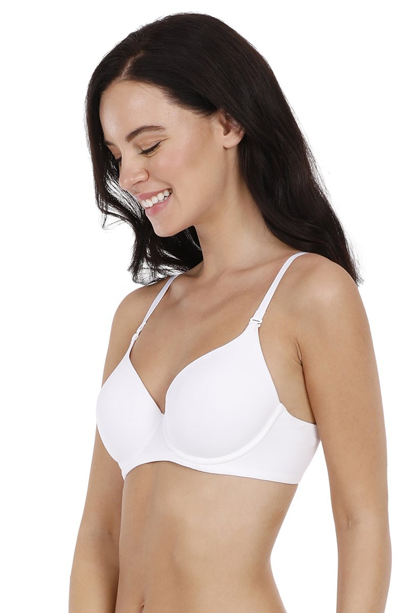 Smooth Moves Padded Wired Ultimate T-Shirt Bra - White