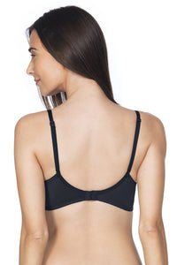 Smooth Charm Padded Non-Wired T-Shirt Bra - Black thumbnail 2