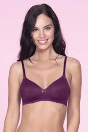 Smooth Charm Non-Wired T-Shirt Bra - Violet Color